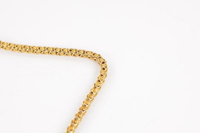 Lot 199 - AN UNUSUAL 15CT GOLD VICTORIAN NECKLACE