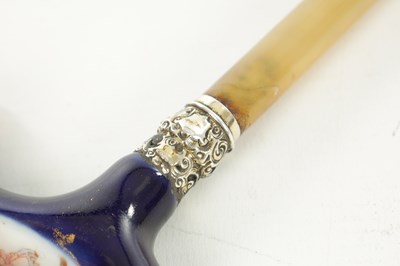 Lot 796 - A LATE 19TH CENTURY RHINOSEROS HORN LADIES' WALKING CANE