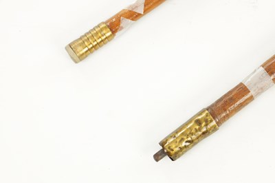 Lot 805 - TWO LATE 19TH CENTURY CARVED HORN WALKING STICKS