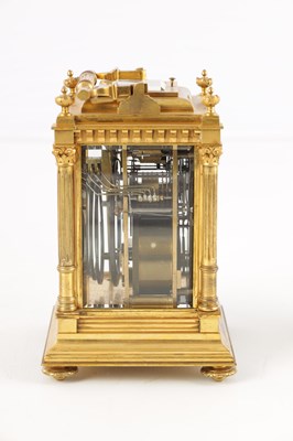 Lot 972 - L & E FABRE. A LATE 19TH CENTURY OVERSIZED GRAND SONNERIE WESTMINSTER CHIME CARRIAGE CLOCK