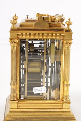 Lot 972 - L & E FABRE. A LATE 19TH CENTURY OVERSIZED GRAND SONNERIE WESTMINSTER CHIME CARRIAGE CLOCK