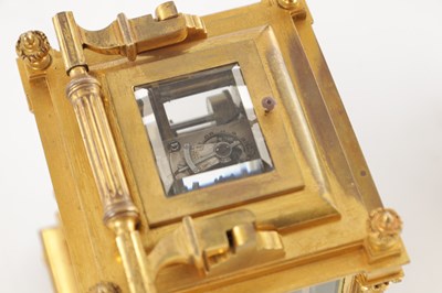 Lot 972 - L & E FABRE. A LATE 19TH CENTURY OVERSIZED GRAND SONNERIE WESTMINSTER CHIME CARRIAGE CLOCK