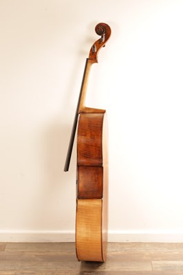 Lot 785 - FULL SIZE ANTIQUE CELLO AND BOW