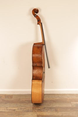 Lot 785 - FULL SIZE ANTIQUE CELLO AND BOW