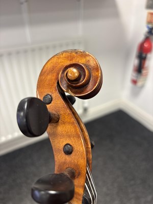 Lot 774 - ITALIAN VIOLIN LABELLED OFFICINA CLAUDIO MONTEVERDE, SIGNED GIO MARIA CERUTI 1923. CREMONA.