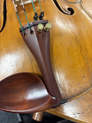 Lot 774 - ITALIAN VIOLIN LABELLED OFFICINA CLAUDIO MONTEVERDE, SIGNED GIO MARIA CERUTI 1923. CREMONA.