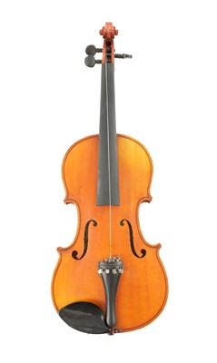 Lot 772 - AN OLD VIOLIN WITH CASE AND A COLLECTION OF THIRTY VIOLIN BOWS