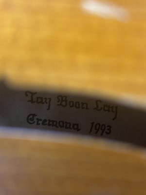 Lot 776 - MODERN ITALIAN VIOLA LABELLED BY TAY BOON LAY CREMONA 1993