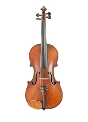 Lot 770 - AN ANTIQUE CASED VIOLIN, LABELLED SANCTUS SERAPHIN AND BOW