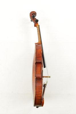 Lot 770 - AN ANTIQUE CASED VIOLIN, LABELLED SANCTUS SERAPHIN AND BOW