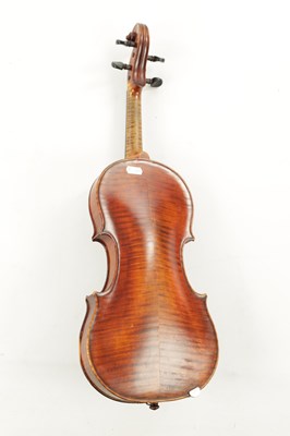 Lot 770 - AN ANTIQUE CASED VIOLIN, LABELLED SANCTUS SERAPHIN AND BOW