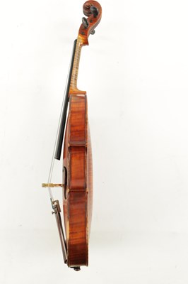 Lot 770 - AN ANTIQUE CASED VIOLIN, LABELLED SANCTUS SERAPHIN AND BOW