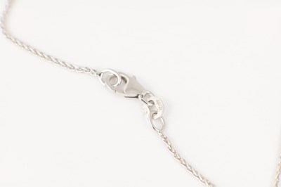 Lot 200 - AN 18CT WHITE GOLD, YELLOW AND WHITE DIAMOND PENDANT NECKLACE
