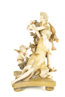 Lot A LATE 19TH/20TH CENTURY ERNST WAHLISS PORCELAIN FIGURE GROUP