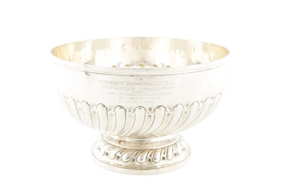 Lot A LARGE EDWARDIAN SILVER PUNCH BOWL