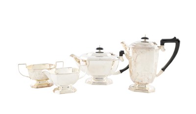 Lot A MID 20TH CENTURY SILVER FOUR PIECE TEA SET