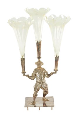 Lot A 19TH CENTURY SILVER PLATED FIGURAL EPERGNE