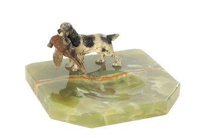 Lot ATT. FRANZ BERGMAN. A 20TH CENTURY AUSTRIAN COLD PAINTED BRONZE AND ONYX