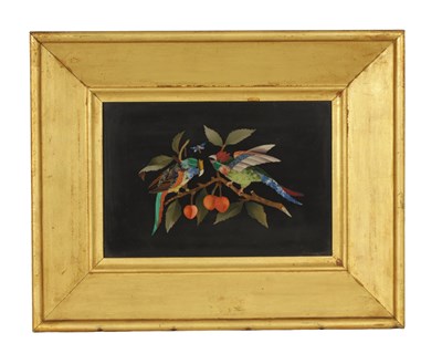 Lot A FRAMED 19TH CENTURY FLORENTINE PIETRA DURA PANEL
