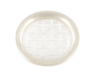 Lot A GEORGE V SILVER MOUNTED CUT GLASS FRUIT BOWL