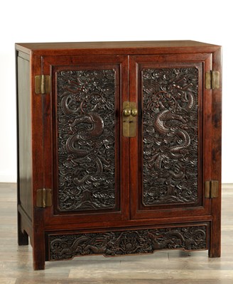 Lot A GOOD 19TH CENTURY CHINESE HARDWOOD SIDE CABINET