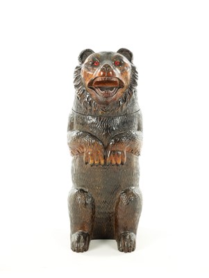 Lot A 19TH CENTURY BLACK FOREST BEAR TOBACCO JAR