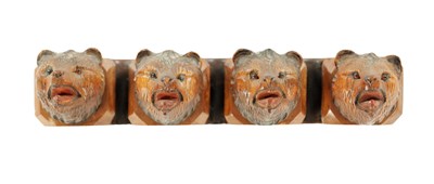 Lot A 19TH CENTURY BLACK FOREST BEAR PIPE RACK
