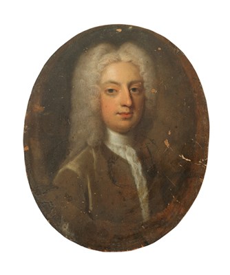 Lot AN EARLY 18TH CENTURY OIL PORTRAIT ON COPPER