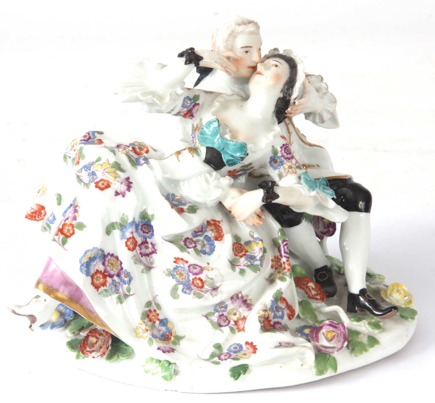 Lot 59 - A MID 18TH CENTURY MEISSEN FIGURE GROUP of two...