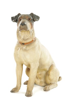 Lot A LATE 19TH/EARLY 20TH CENTURY AUSTRIAN TERRACOTTA JACK RUSSELL