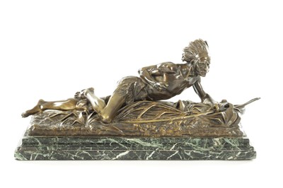 Lot EDWARD DROUT (FRENCH 1859-1945) A LATE 19TH CENTURY PATINATED BRONZE FIGURAL SCULPTURE