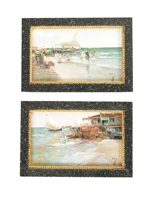 Lot JOSE LUIS CHECA GALINDO (SPANISH, b.1950) A PAIR OF OILS ON BOARD