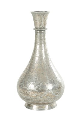 Lot AN INDIAN BIDRI SILVER INLAID VASE