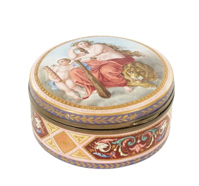 Lot A 19TH CENTURY VIENNESE ENAMEL BOX AND COVER