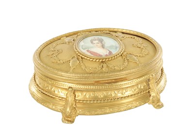 Lot A LATE 19TH CENTURY FRENCH GILT BRONZE JEWELLERY CASKET
