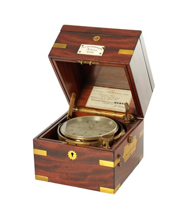Lot U.F.P. SACKMANN & SOHN, ALTONA. NO. 2580. A 19TH CENTURY GERMAN TWO-DAY MARINE CHRONOMETER
