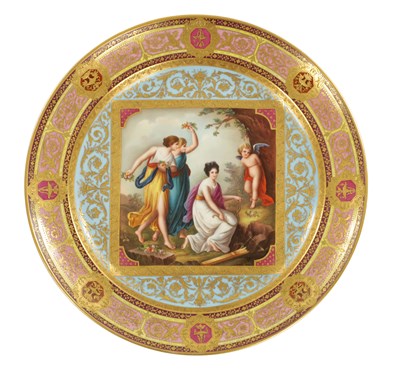 Lot A FINE LATE 19TH CENTURY LARGE ROYAL VIENNA PORCELAIN PLATE