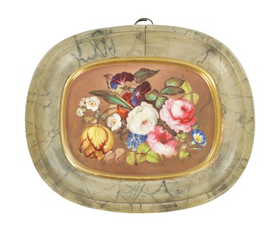 Lot A 19TH CENTURY ROYAL CROWN DERBY TYPE PORCELAIN PLAQUE IN THE MANNER OF JAMES ROUSE