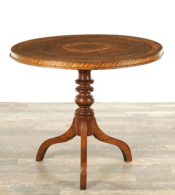Lot A 19TH CENTURY ITALIAN SORENTO INLAID TILT TOP TABLE