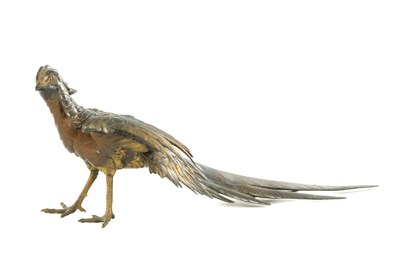 Lot A JAPANESE MEIJI PERIOD PATINATED AND GILT BRONZE SCULPTURE