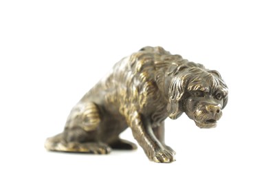 Lot A 19TH CENTURY BRONZE SCULPTURE OF A DOG