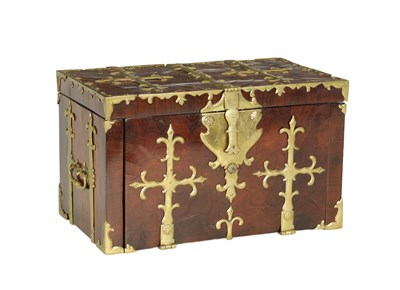 Lot A LATE 17TH CENTURY OYSTER CUT KINGWOOD VENEERED COFFRE FORT