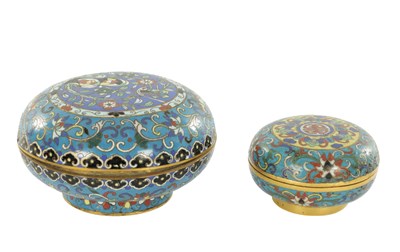 Lot TWO 19TH CENTURY CHINESE CLOISONNE BOXES AND COVERS