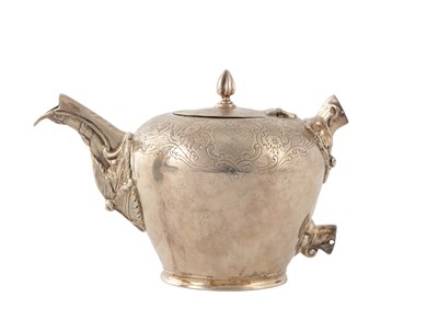 Lot A LOUIS XV SILVER TEAPOT