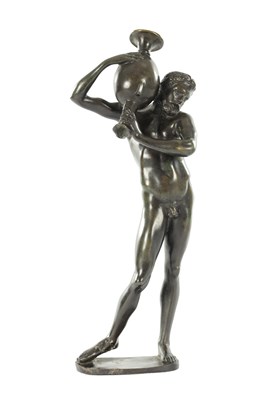 Lot ATT VINCENZO GEMITO (1852 -1929). A BRONZE SCULPTURE OF LA SORGENTE