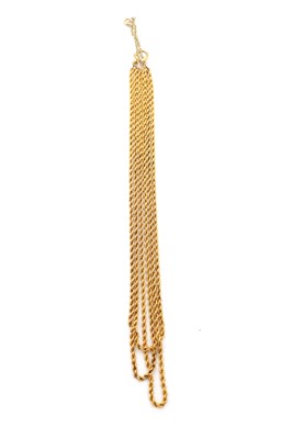 Lot A 15CT GOLD TRIPLE ROPE TWIST CHAIN NECKLACE