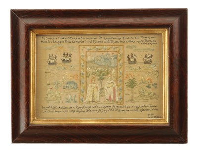 Lot A FINE GEORGE III NEEDLEWORK SAMPLER