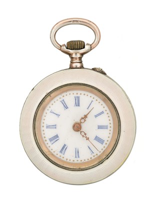 Lot AN EARLY 20TH CENTURY SILVER GILT AND ENAMEL FOB WATCH