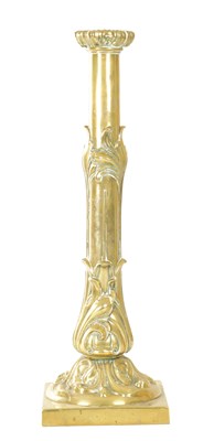 Lot A LARGE 19TH CENTURY BRASS LEAF CAST LAMP BASE