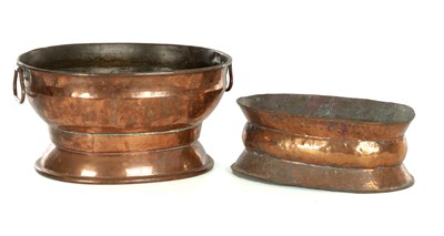 Lot TWO 19TH CENTURY COPPER JARDINERES